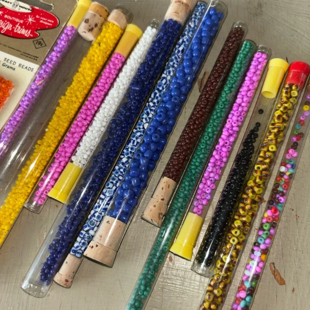 Crafty house. Vintage Seed Beads Tubes